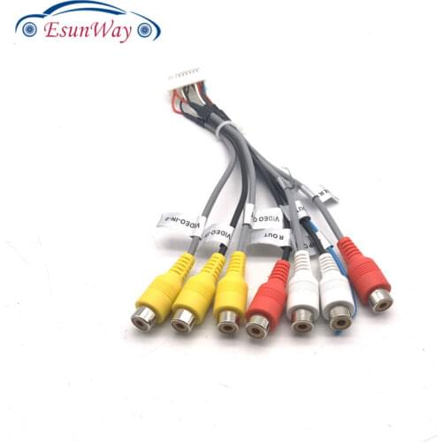 20 Pin Plug Car Stereo Radio RCA AV IN Output wire harness 20PIN Audio Radio RCA Cable Wire hardness cable