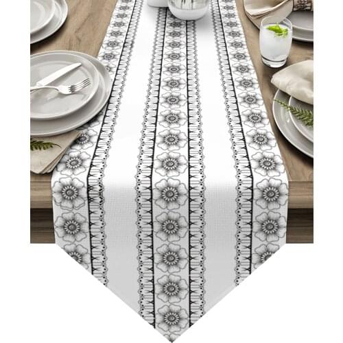Bohemian Pattern Simple Flowers Table Runners Home Dining Coffee Table Decor Table Cloth Wedding Decoration Table Cover