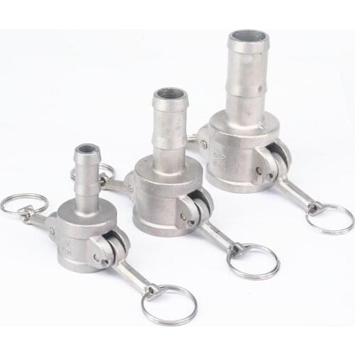 1/2"- 3" Hose Barbed 304 Stainless Steel Type C Socket Camlock Connector Groove Union Quick Fitting