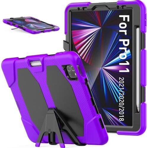 Case For iPad pro 11 2021 2020 2018 / iPad Air 4 10.9 Tablet Shockproof Heavy Duty Armor protection Stand Cover+Film+Pen