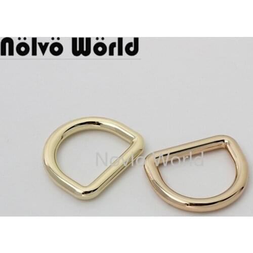 10-50 pieces 5 colors 5.0mm wire 24mm 1'' round edge cast-solid d ring for chain purse closed D buckles bag accessories