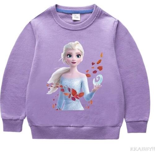 Disney Frozen Boy Hooded Sweatshirt Cotton Long Sleeve Pullover Tops Kids Girl Hoodies Childrens Clothes