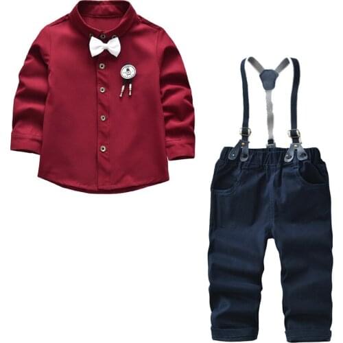 Baby Boy Boutique Clothes Sets Winter Children Boys Outfits Set Toddler Christmas Gentlema Suit Long Sleeve Kids Clothes Sets