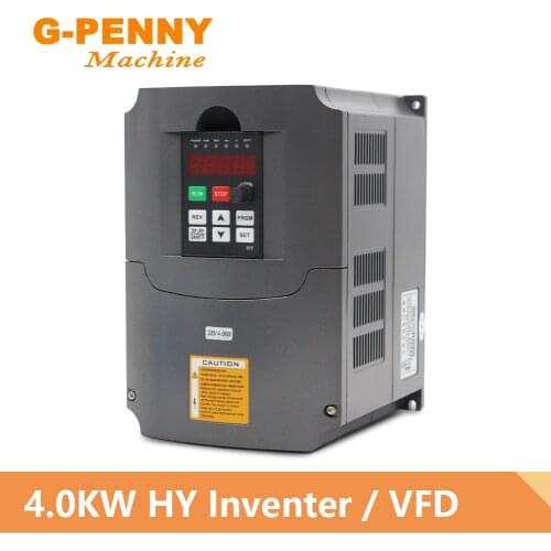 4.0KW HUANYANG 220v / 380v Inverter CNC Spindle motor speed control Variable Frequency Drive 0-400Hz 3P output 1HP or 3HP Input