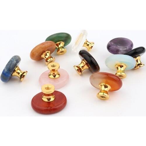Stone Crystal Drawer Handles Natural Stone Cabinet Wardrobe Knobs For Home Furniture Door Drawer Handle Decoration