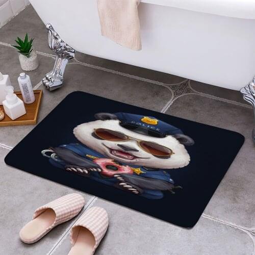 Panda Police Officer 3D Print Doormats Rectangle Non-Slip DoorMat Bedroom Kitchen Entrance Print Door rugs Dropshipping