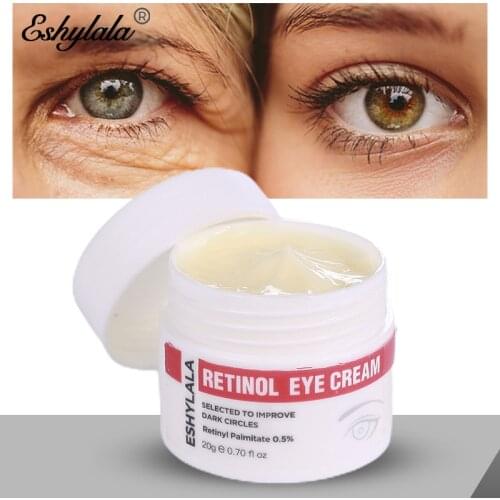 Eshylala Retinol Eye Cream Dark Circles Fade Fine Lines Remove Eye Bags Anti Wrinkle Anti Aging Firming Brighten Serum Skin Care