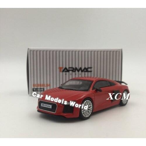 Diecast Car Model Tarmac Car Model for R8 V10 Plus (Red) 1:64