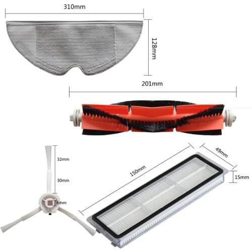 Side Roller HEPA Filter Mop Cloths for Dreame D9 L10 Pro Robot Vacuum Cleaner, Dry Wet Mopping Main brush for Dreame L10 Pro
