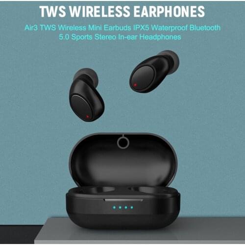 New Air3 TWS Wireless Headsets Mini Earbuds IPX5 Waterproof Bluetooth 5.0 Sports Fast Paring Bilateral Stereo In-ear Earphones