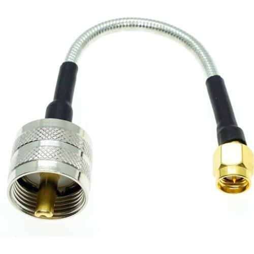 SMA male to UHF male PL259 connector RG402 RG-402 Semi Flexible Coaxial Cable 0.141" 50ohm