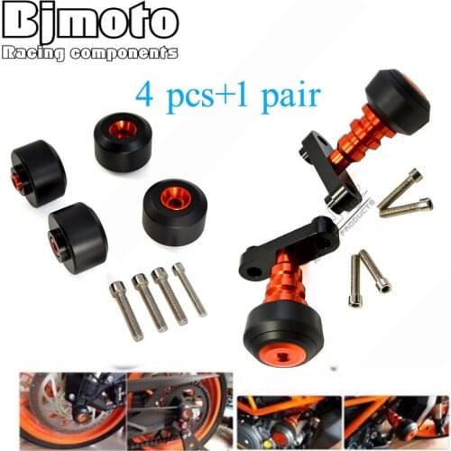 Front Rear Fork Wheel Frame Slider Crash Protector For DUKE390 2013-2018 2017 2016 Duke250 2017 2018 DUKE125 200 all years