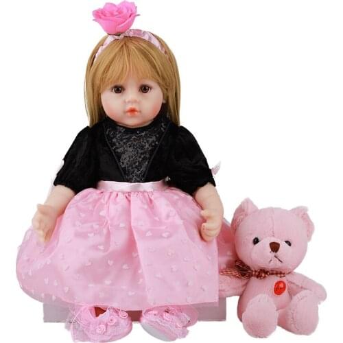 Realistic Newborn Baby 22'' 55CM Silicone Doll cloth Body Lifelike Bebe Reborn Dolls For Children Birthday Gift Shower Toy