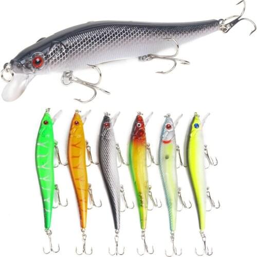 AMA-FISH Hot Sale 15g Minnow Fishing Lure 11.5cm Minnow Bait Lure Hard Body Bait Fishing Lures 1pc