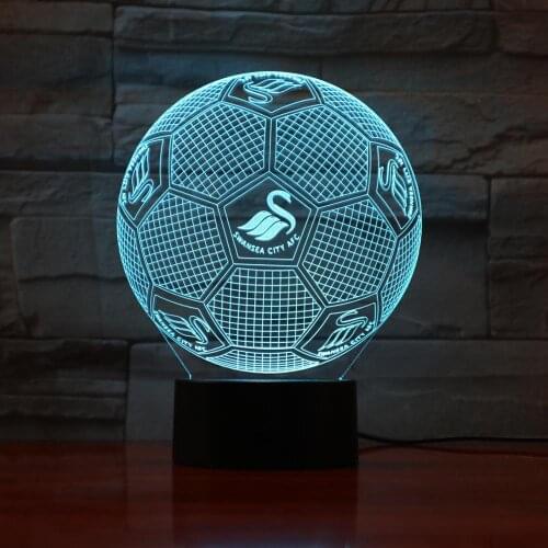 [Seven Neon]Soccer Goalkeeper Football Acrylic 7Colors Desk Lamp 3D Lamp Novelty gift Led Night Light Millennium Falcon Light