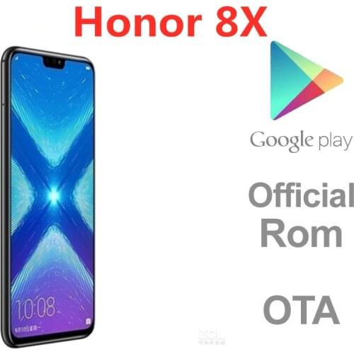 Stock Honor 8X 4G LTE Cell Phone Android 8.1 6.5" 2340X1080 Dual Sim 6GB RAM 128GB ROM Kirin 710 Octa Core 20.0MP Fingerprint