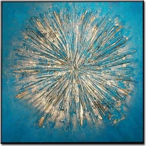 Modern 100% Hand-painted Heavy Textured 3D Gold Thick Oil Painting Cheap Abstract Wall Art Hangings Picture Paintings Artwork