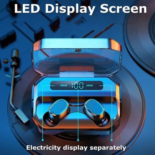 TWS Bluetooth 5.0 Earphones 2200mAh Charging Box Wireless Headphone 9D Stereo Sports Waterproof Earbuds Headsets With Microphone