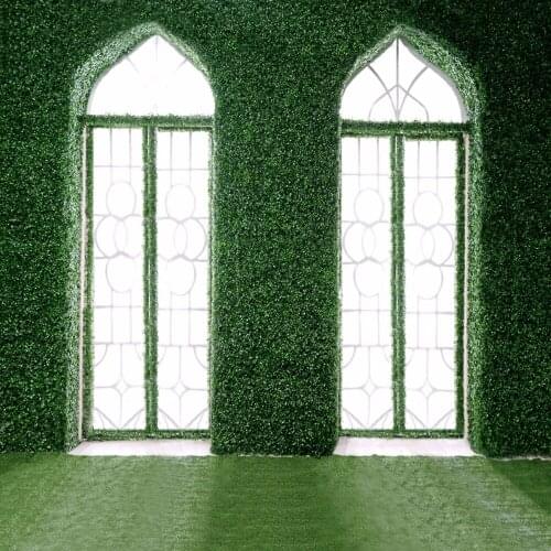 VinylBDS Backgrounds Backdrop Wedding Photography Backdrops Grass-Covered Door Microfiber Photography Backdrops