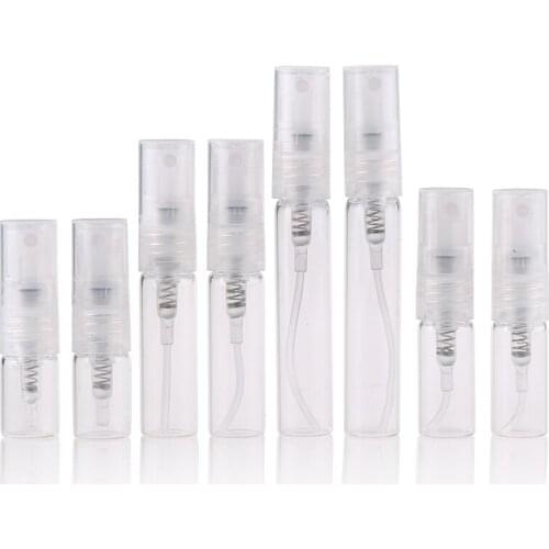 100Pieces/Lot 3ML Mini Portable spray Bottle for travel perfume bottles with elastic spray refillable cosmetic container as gift