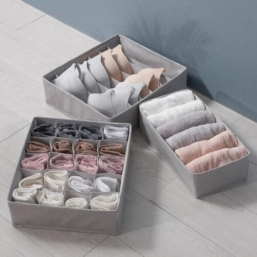 3pcs/set Underwear Socks Panty Storage Boxes Cabinet Bra Organizers Wardrobe Closet Home Organization Drawer Divider Save Space