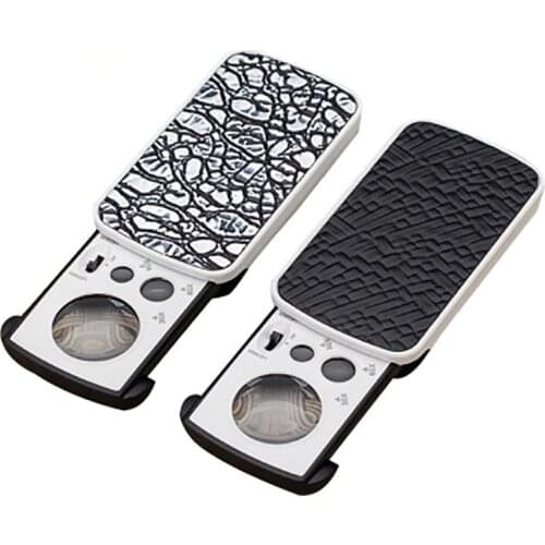 30X 60X 90X LED Light Magnifier Currency Detector Acrylic Lens Magnifying Tools Pull-out High Magnification Multi-purpose