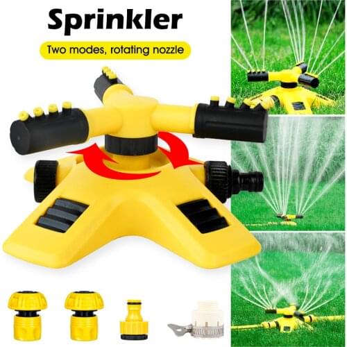 360 Degree Automatic Garden Sprinklers Watering Grass Lawn Rotary Nozzle Rotating Water Sprinkler System Outdoor Garden Supplies
