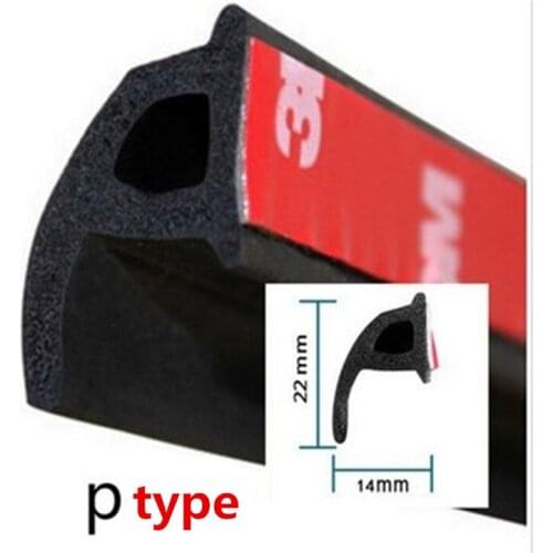 6M Car Door Seal Strip Rubber Big D Type Z Type P Type Waterproof Trim Sound Insulation Anti-Dust 6 Meters Car-Styling seal