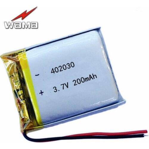 8pcs/lot 402030 200mAh 3.7V Rechargeable Li-Polymer Batteries For Bluetooth