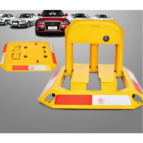 Parking lot blocker, parking lot guardrail, manual parking lock bollard