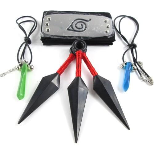 Brdwn Unisex Uzumaki Tsunade Cosplay Accessories Headband+Necklace+kunai