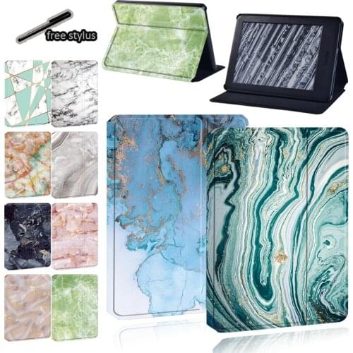 Tablet Case for Amazon Kindle Paperwhite 4/1/2/3/ Kindle 10th Gen/Amazon Kindle 8th Gen Anti-Dust Leather Cover Case + Stylus