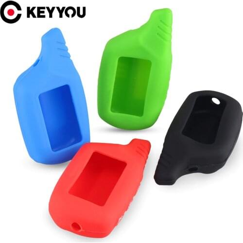KEYYOU For Starline B9 B6 A91 A61 For Starline B91 Car Alarm Keychain Silicone Cover Key Case Remote Controller LCD Transmitter