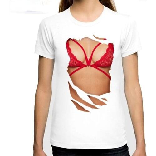 Creativeb Perfect Body Sexy girls Tshirt Casual 3D boobs Print Vest Big Boobs Sexy Breast design Print