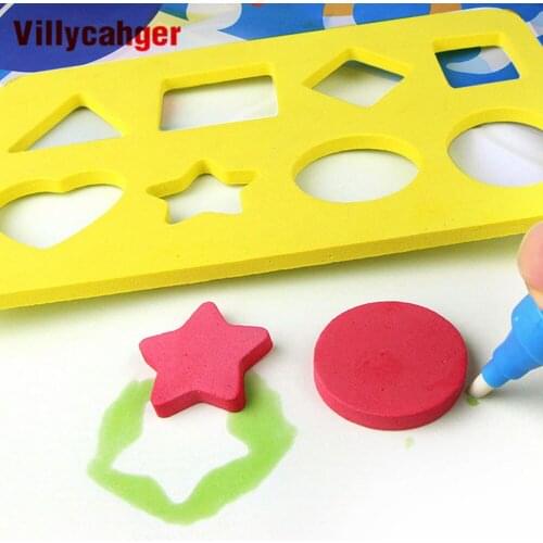 Kid Magic Water Drawing Tool Drawing Templates Doodle Magic Stamps Water Drawing Painting Boards Ruler Doodle Tool Accessories