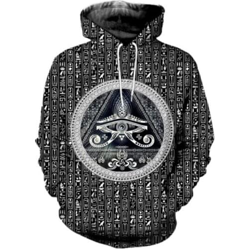 Ancient Egypt Eye of Horus NewFashion Long Sleeves 3DPrint Zipper/Hoodies/Sweatshirts/Jacket/Men/women D-05512