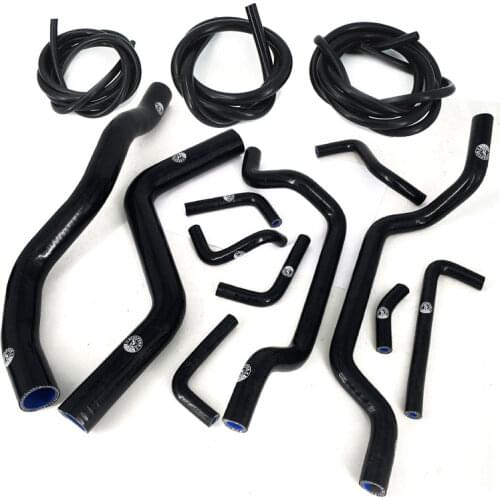 Silicone Radiator Hose Kit For For Mitsubishi Eclipse GSX DSM 4G63 95-99 2G + Vacuum Kit (14PCS) red/blue/black