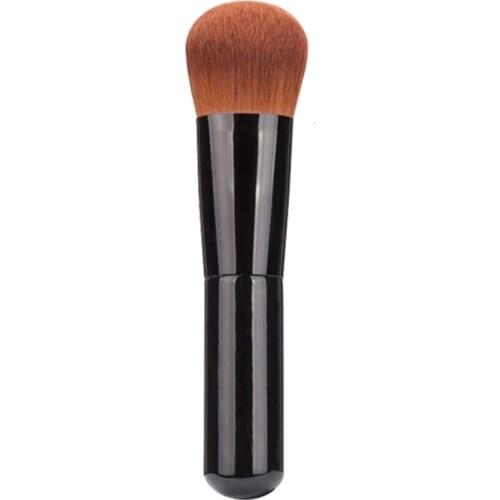 Brown Foundation Brush Makeup Tools Artificial Fiber Facial Makeup Liquid Compact Soft Smooth