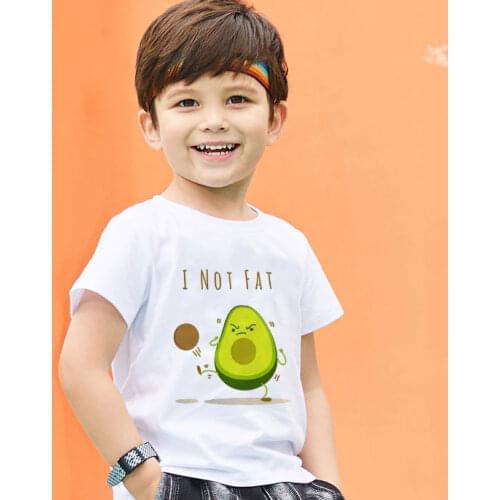 Summer New Girls Clothes Athletic Avocado Pineapple Boys T-shirt Children Clothing Fashion Kids T Shirt Cute Unise Harajuku Cozy