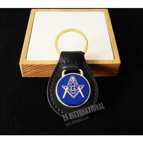 Masonic Key Chain Blue " Compass and Square G "Badge Mason Freemason MK01 exquisite accessories Key Ring