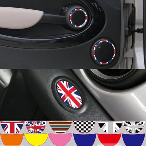 Aliauto 4 x Mini stereo car stickers special stickers wholesale Torx checkered flag stickers car stickers For BMW MINI COOPER