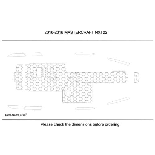 2016- 2018 MASTERCRAFT NXT22 Cockpit FAUX TEAK 1/4" 6mm EVA Non-slip mat