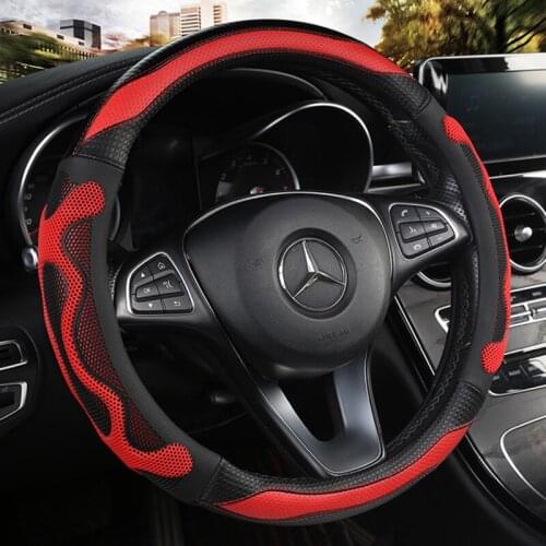 New Design Breathable Car Steering wheel cover Anti Slip Interior Sport Auto Steering-Wheels Case Accessories Black Blue