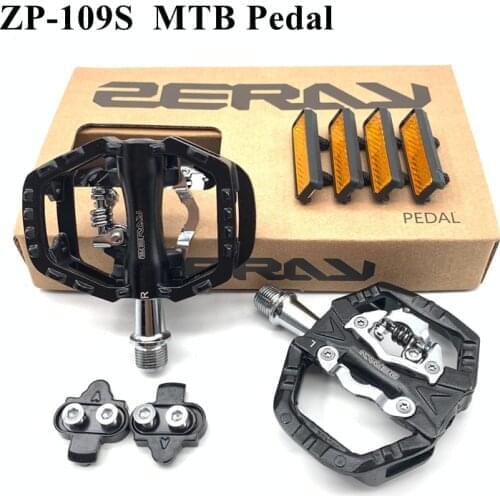 ZERAY Cycling Road Bike MTB Clipless Pedals Self-locking Pedals ZP-109S SPD Compatible Pedals Bike Parts Upgrade of ZP-108S