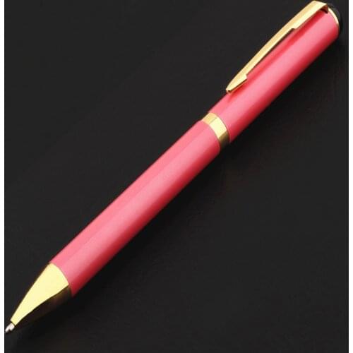 High quality 801 Pink Colour Business office Blue ink Medium Nib Ballpoint Pen New Student Stationery school supplies