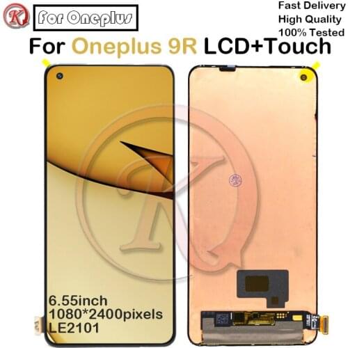 AMOLED For Oneplus 9R LCD Display with Touch Panel Screen Ditigitizer Assembly Replacement Part For Oneplus 9R LE2101 Pantalla