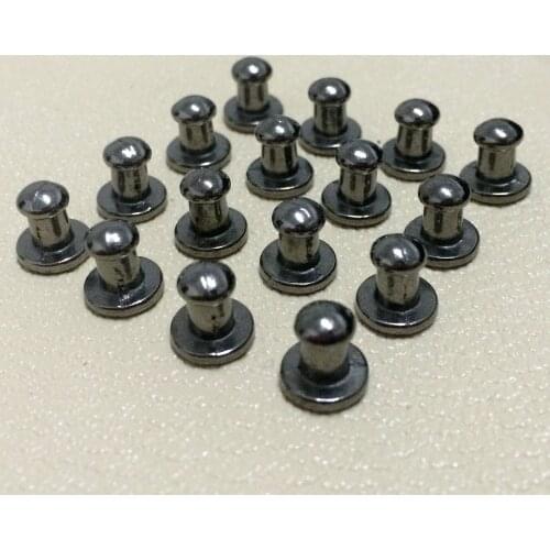 100Pcs 8X5X8MM Gun Metal Black Round Bottom Spikes Metal Studs Rivets Screwback Spots Cone Leather Craft Spikes Fit DIY Making