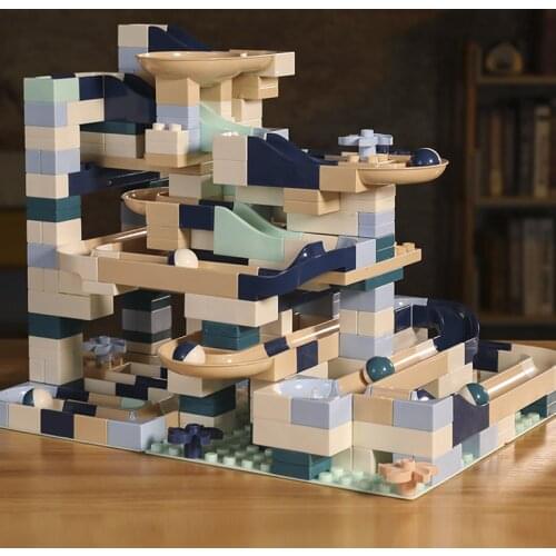 2020 New80-360 PCS Marble Race Run Block Compatible Duploed Building Blocks Funnel Slide Blocks DIY Bricks Toys For Children