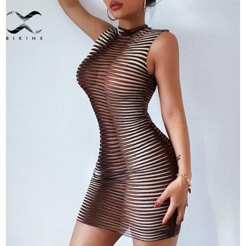 2021 Sexy stripe print cover-ups High neck swimsuit womens swimming suit Vintage swimwear Patchwork bathing suit Beach wear