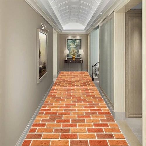 3D Carpets for Living Room Floor Bricks Wall Kitchen Corridor Rug Doorway Floor Area Rug for Bedroom Kids Anti-slip Home Carpet
